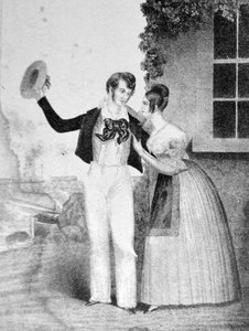 La despedida de los marineros de N. and Ives, J.M. Currier